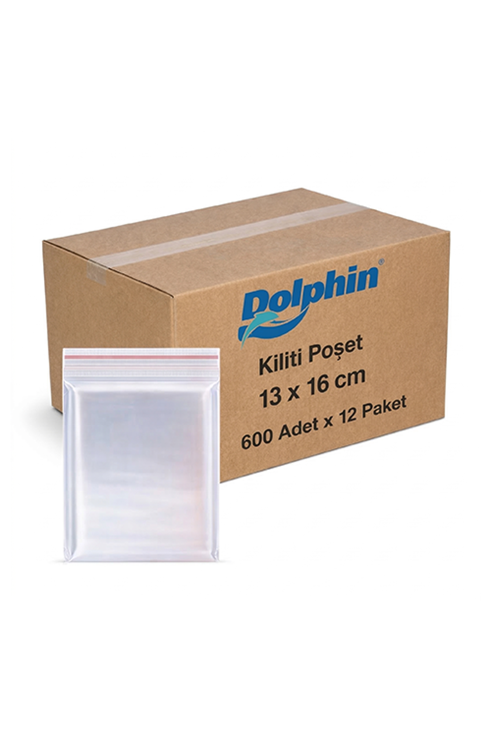 Dolphin 13*16 Kilitli Poşet 600Lü*12 Pk.