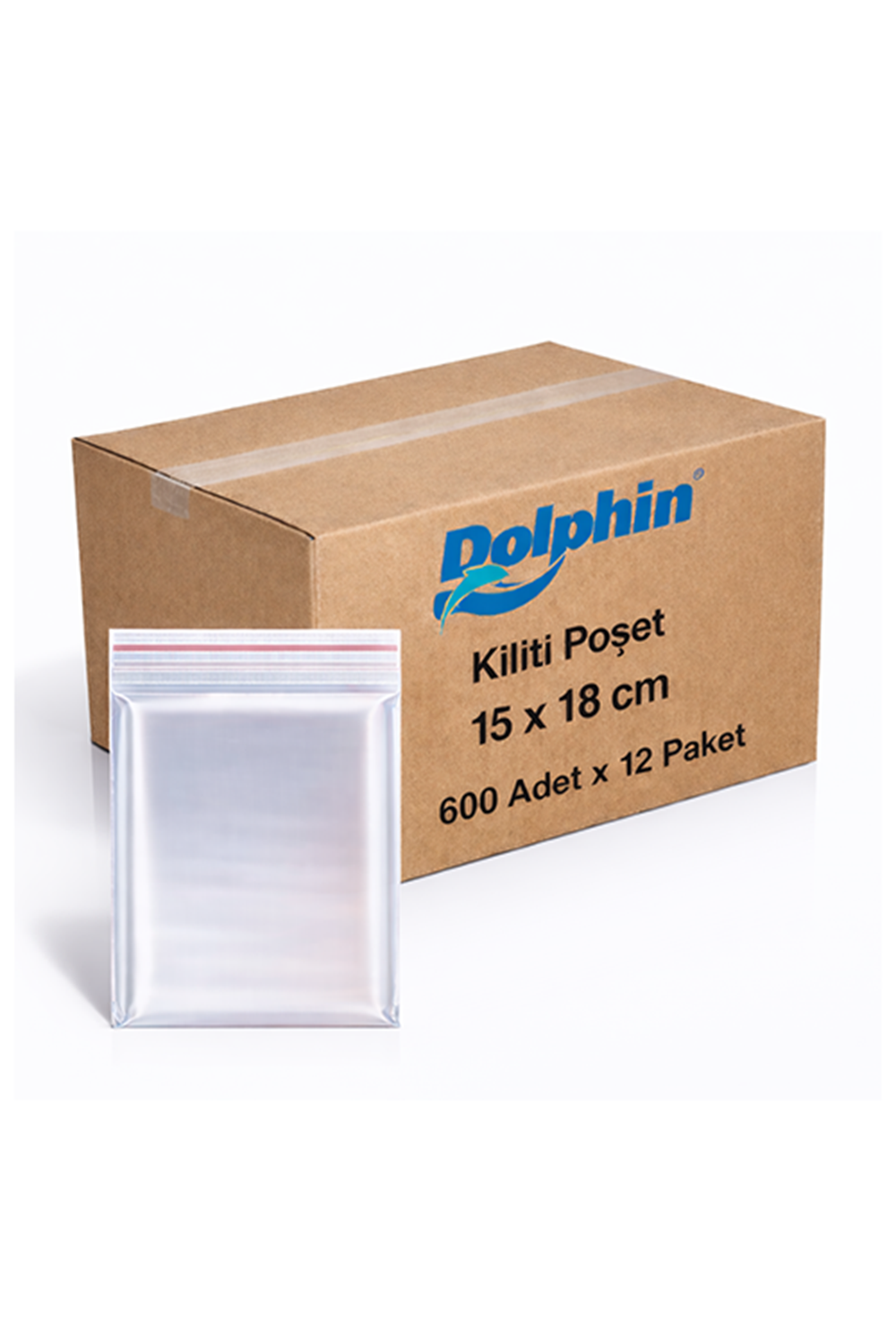 Dolphin 15*18 Kilitli Poşet 600Lü*12 Pk.