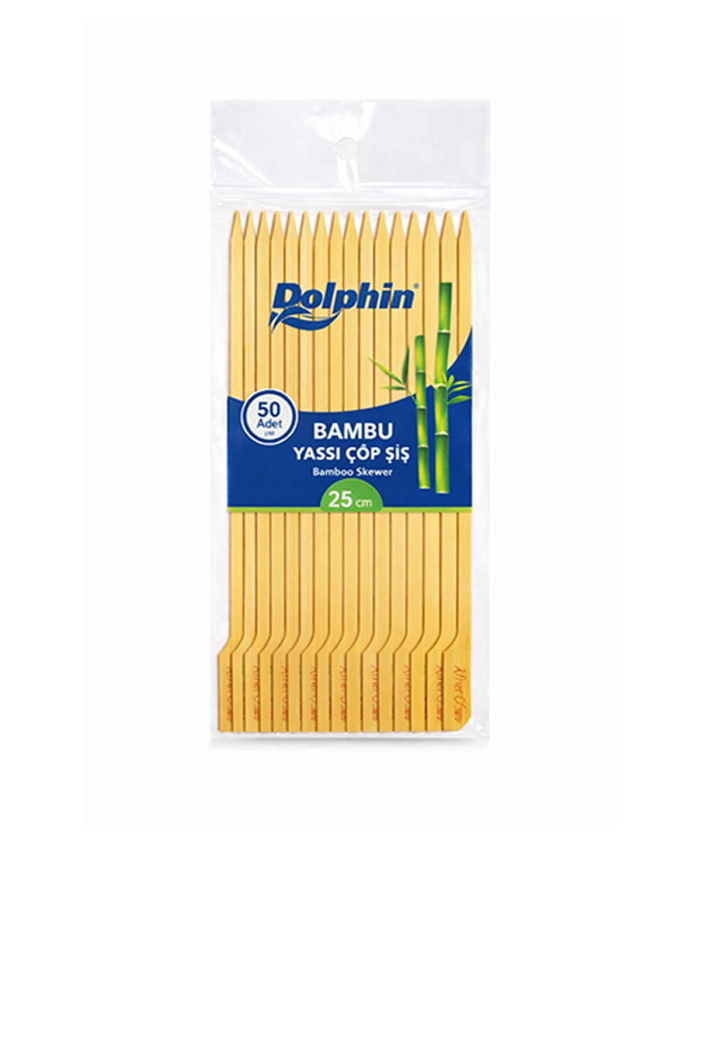 Dolphin Çöp Şiş Yassı 25 Cm 50Li*160 Pk.