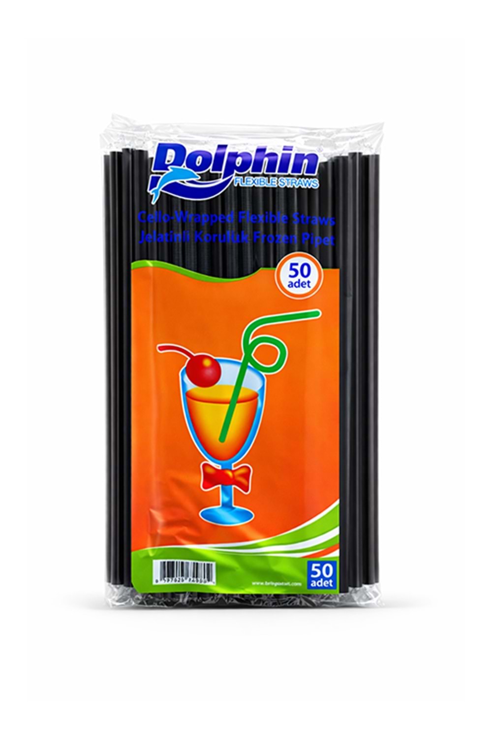 Dolphin Pipet Jelatinli Körüklü Frozen Siyah 50Li*100 Pk.