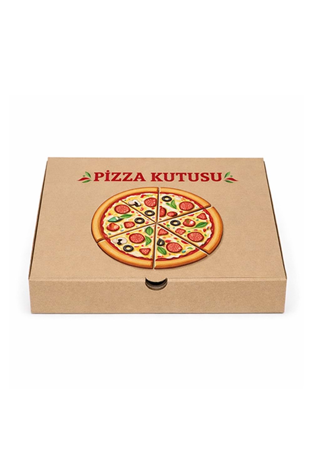 Karton Pizza Kutu Büyük 33*33*4.5 Cm 100 Ad.