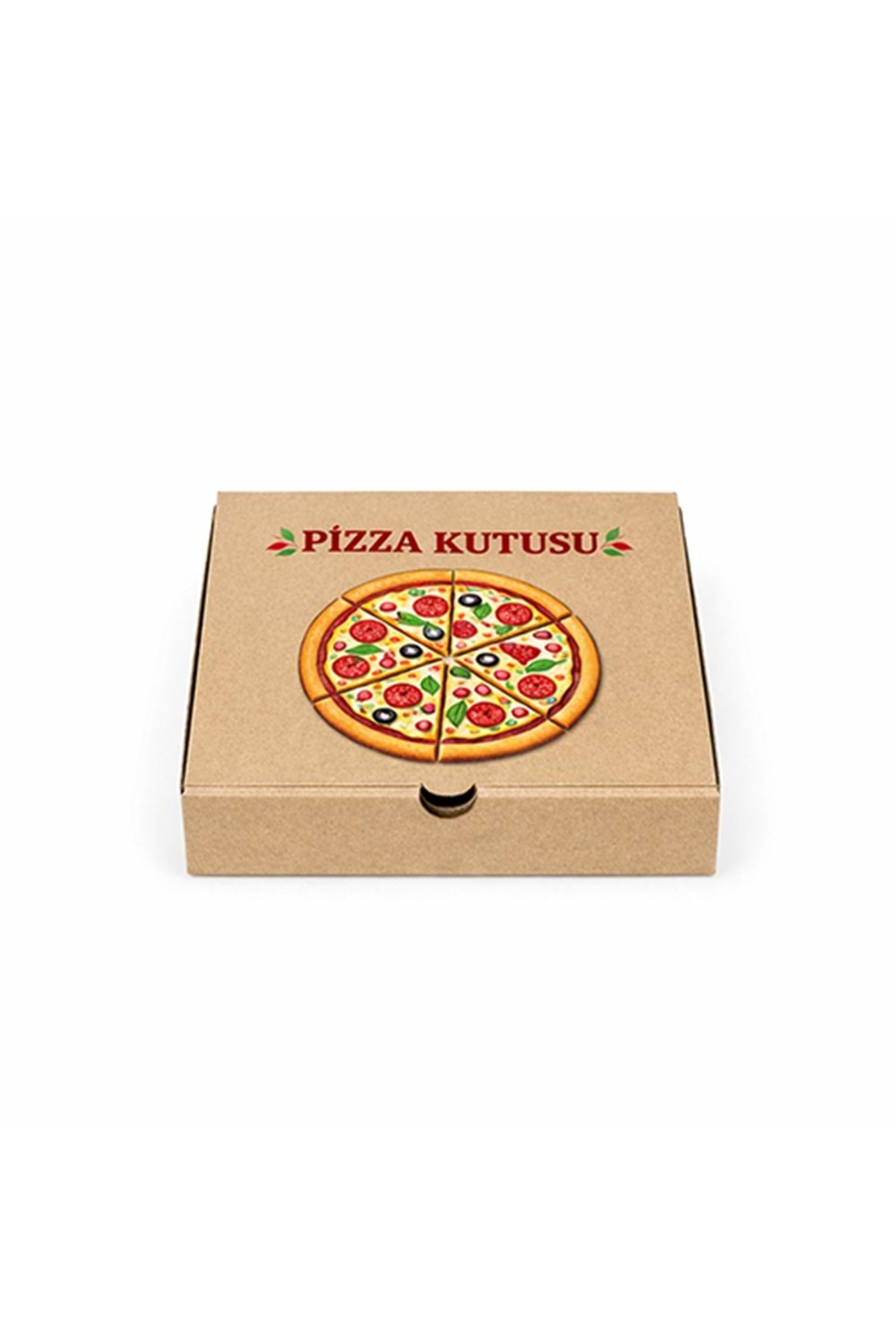 Karton Pizza Kutu Küçük 23*23*4.5 Cm 100 Ad.