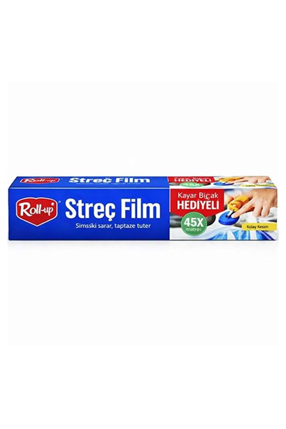 Rollup Strech Film 45*300Mt 9Mc Kayar Bıçak 12 Ad.