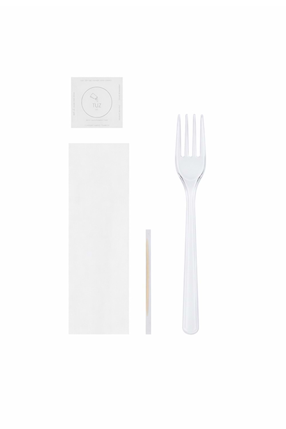 Lüks 4 Lü Set (Çat-Tuz-Kürdan-Peçete) 500Lü