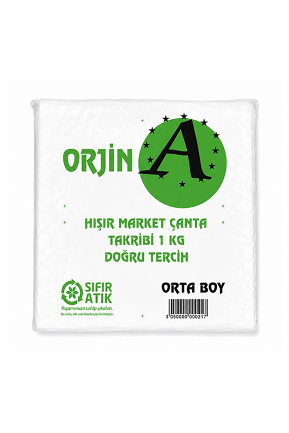 ORJİN ORTA BOY KALSİTLİ HIŞIR POŞET 10 KG