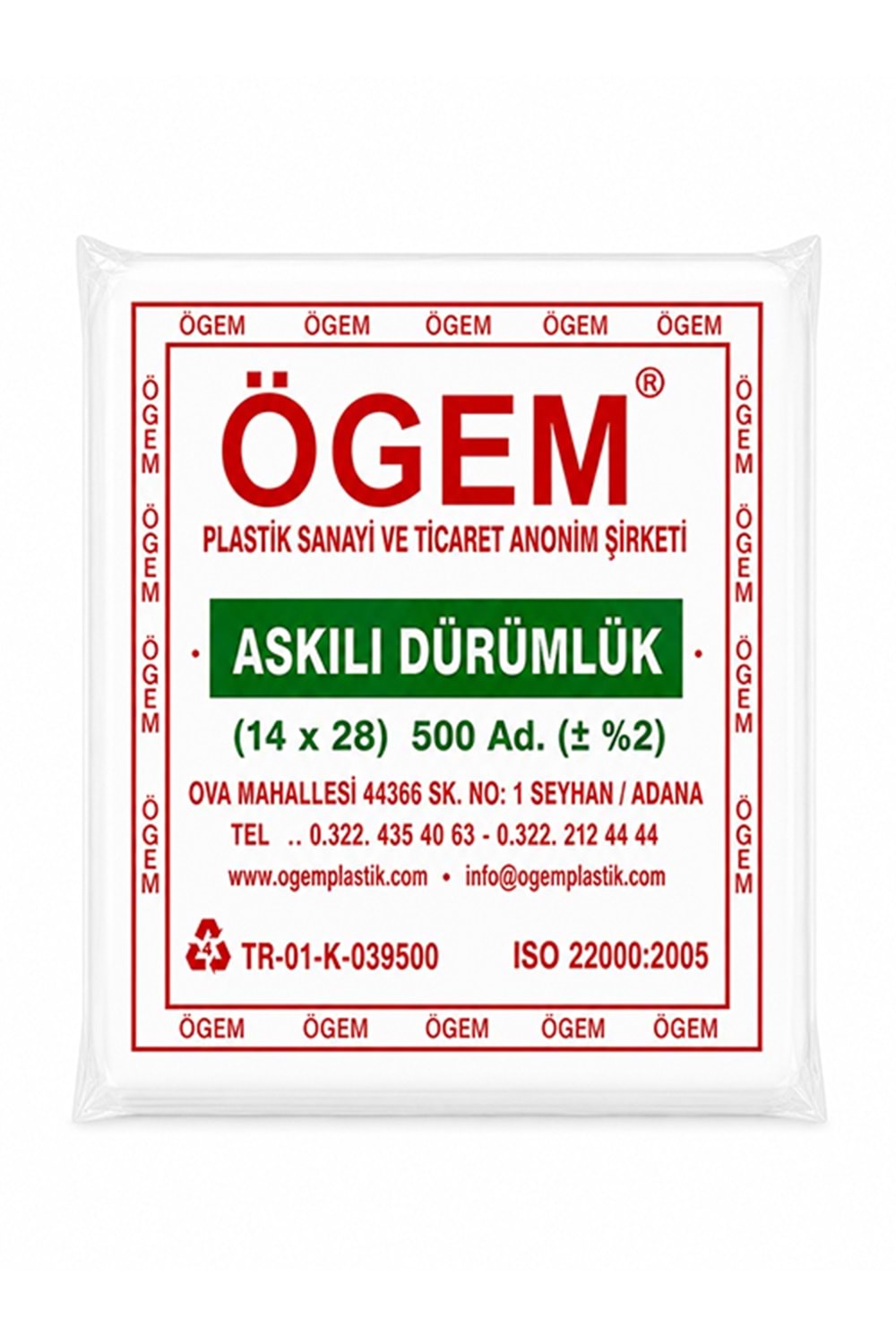 Ögem 14*28 Askılı Dürüm Poşeti 40 Pk.