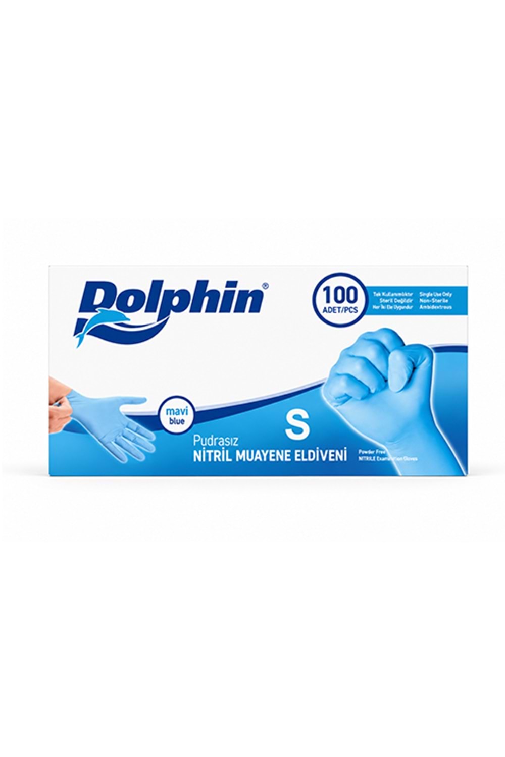 Dolphin Nitril Mavi Eldiven Small 100Lü*20 Pk