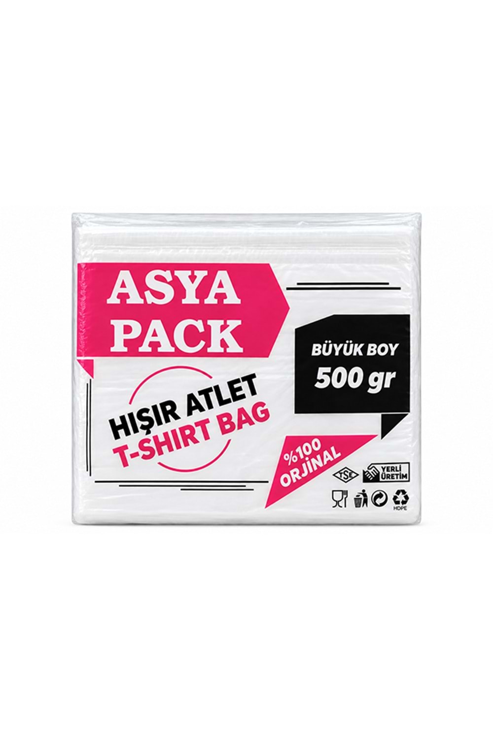 Asya Pack Hışır Poşet Büyük 500 Gr 20 Pk.