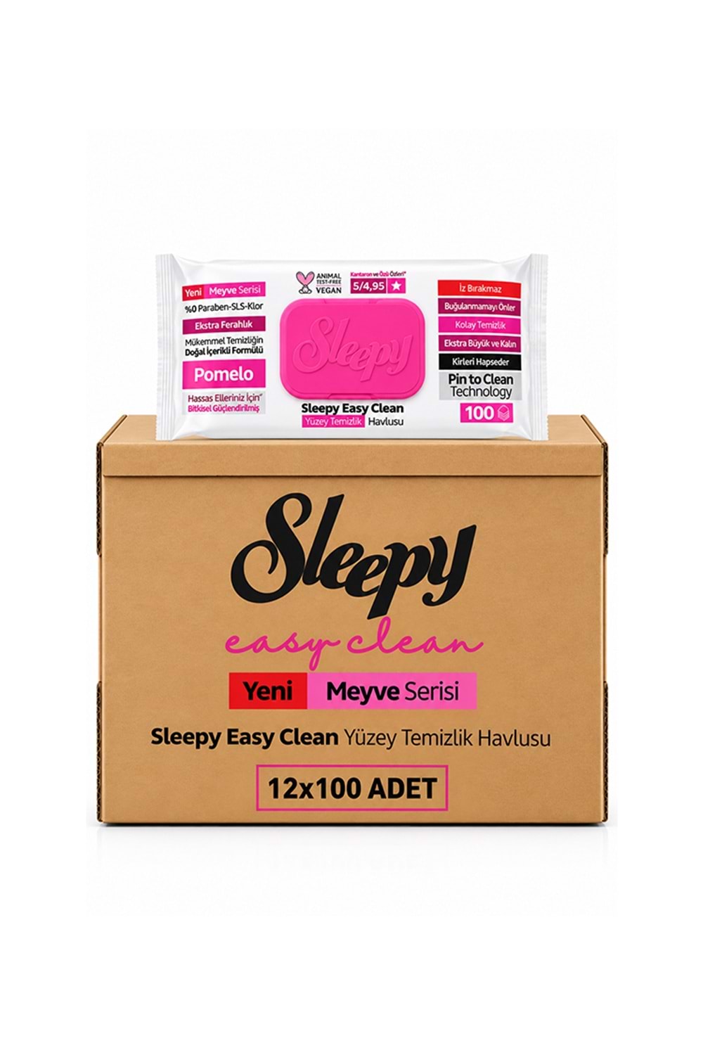 Sleepy Yüzey Tem. Havlu-Pomelo 100*12 Pk