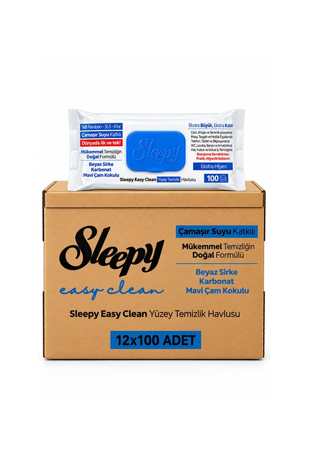 Sleepy Yüzey Tem. Havlu-Çamaşır Suyu Katkılı 100*12 Pk