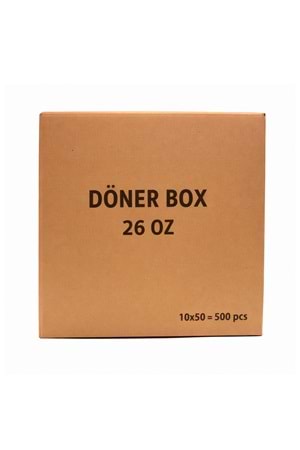 Bencup Karton Kova 26 Oz Dönerbox 50Li*10 Pk