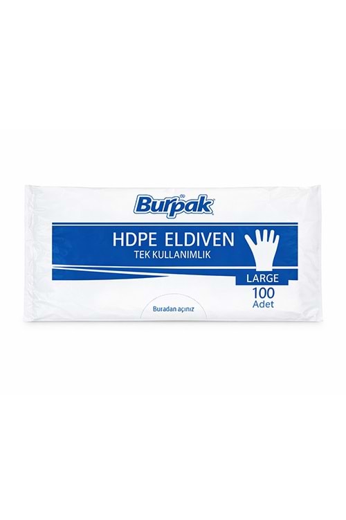 Burpak Hdpe Şeffaf Poşet Eldiven 100Lü*100 Pk.