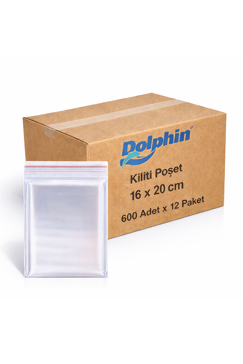 Dolphin 16*20 Kilitli Poşet 600Lü*12 Pk