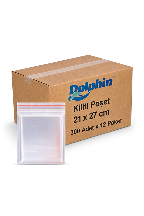 Dolphin 21*27 Kilitli Poşet 300Lü*12 Pk.