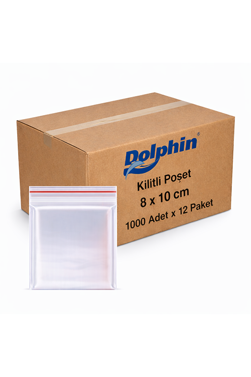 Dolphin 8*10 Kilitli Poşet 1000Li*12 Pk.