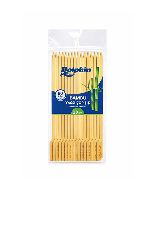 Dolphin Çöp Şiş Yassı 20 Cm 50Li*200 Pk.