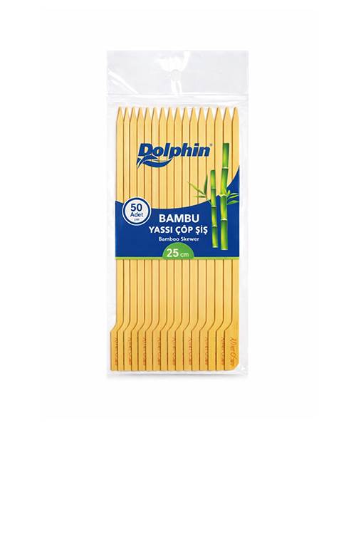 Dolphin Çöp Şiş Yassı 25 Cm 50Li*160 Pk.