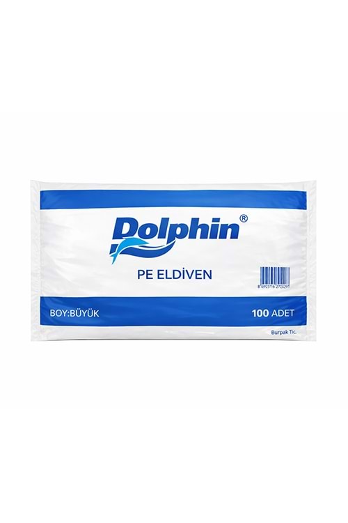 Dolphin Pe Şeffaf Poşet Eldiven 100Lü*100 Pk.