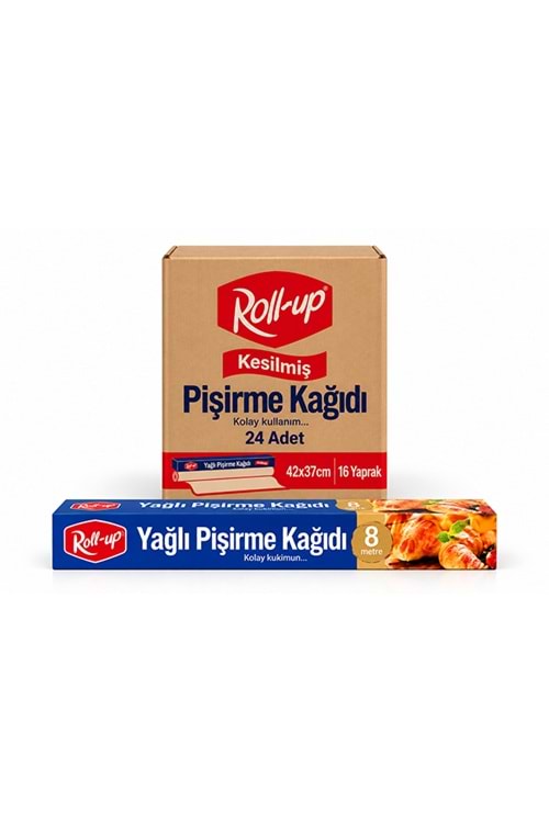 Rollup Slikonlu Kesilmiş Pişirme Kağıt 8Mt 24 Ad.