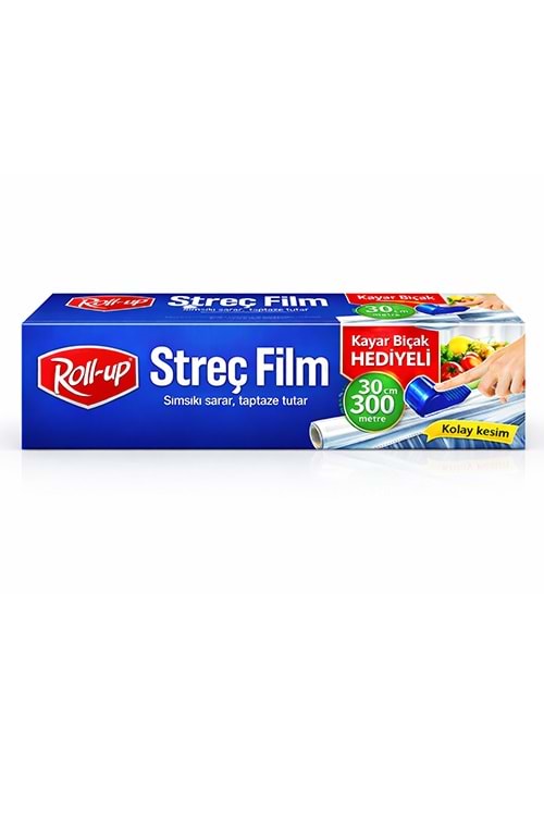 Rollup Strech Film 30*300Mt 9Mc Kayar Bıçak 24 Ad.