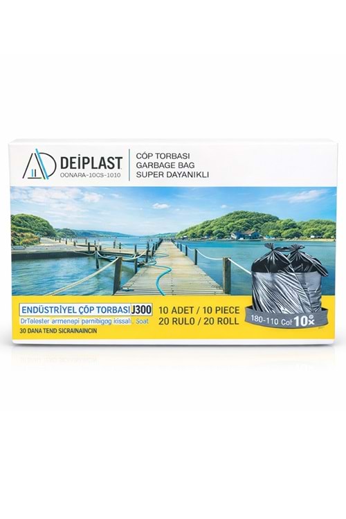 J300 Jumbo Boy Çöp Poşeti Siyah 80*110 20 Ad.