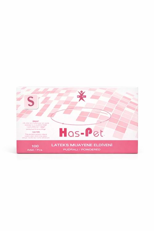 Has-Pet Latex Pudralı Eldiven Small 100Lü*20 Pk
