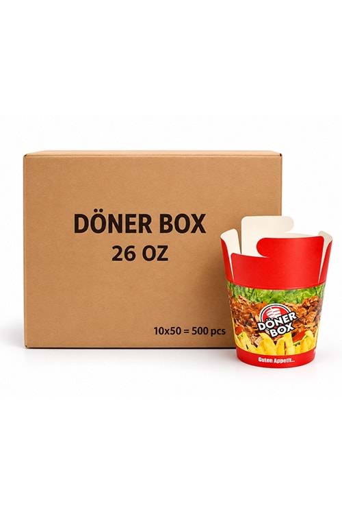 Bencup Karton Kova 26 Oz Dönerbox 50Li*10 Pk