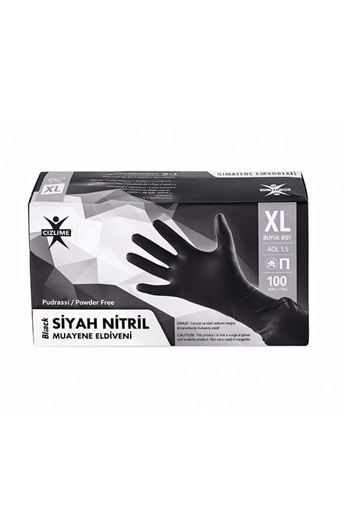 Has-Pet Nitril Siyah Eldiven X-Large 100Lü*20 Pk