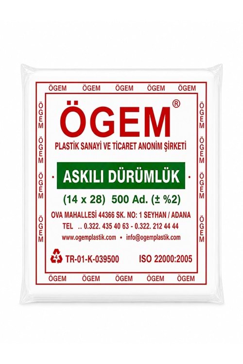Ögem 14*28 Askılı Dürüm Poşeti 40 Pk.