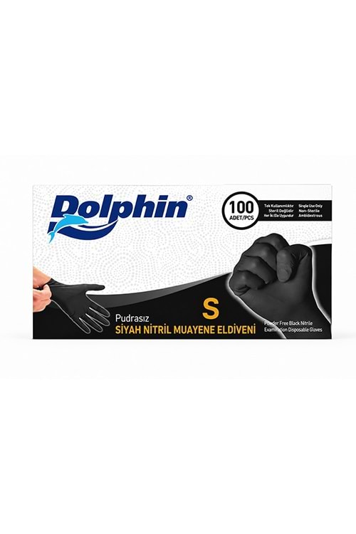 Dolphin Nitril Siyah Eldiven Small 100Lü*20 Pk