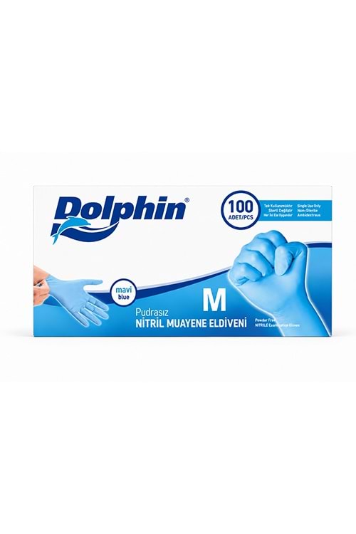 Dolphin Nitril Mavi Eldiven Medium 100Lü*20 Pk