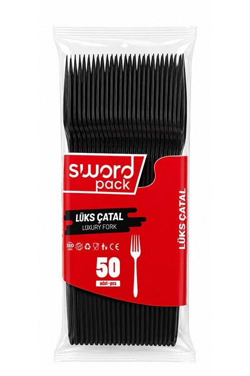 Sword Siyah Lüks Çatal 50*80 Pk