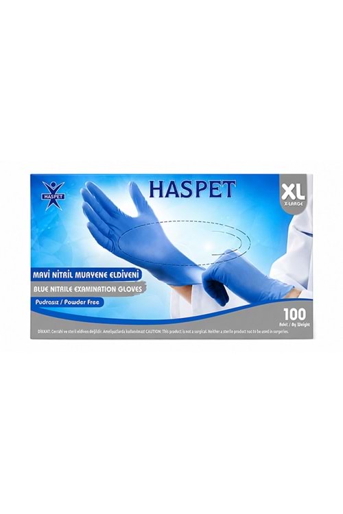 Has-Pet Nitril Mavi Eldiven X-Large 100Lü*20 Pk