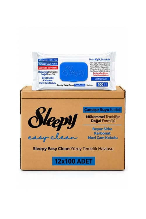 Sleepy Yüzey Tem. Havlu-Çamaşır Suyu Katkılı 100*12 Pk
