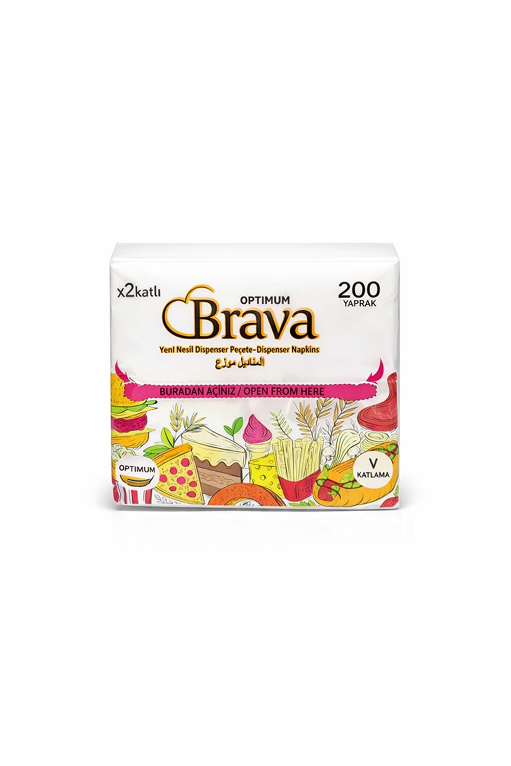 Brava Yeni Nesil Disp. Peçete 200*18 Ad.